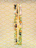 Official Studio Ghibli Chopsticks Ð Jiji Flower Design from KikiÕs Delivery Service Ð Authentic Non-Slip Japanese Anime Utensils for Adult FLOWER DELIVERY