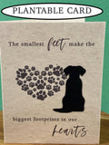 Plantable Pet Sympathy Card: Wildflower Seeds, Dog Breed Silhouette sympathy flower