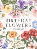 Watercolor Birthday Flowers Clip Art: PNG Images (Digital Download) birthday flower