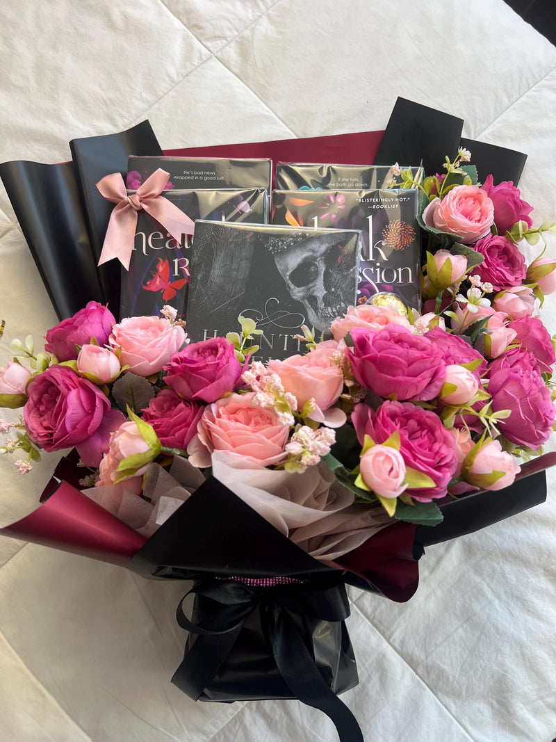 Book Bouquet: Genre Choice with Floral Wrapping Bouquet