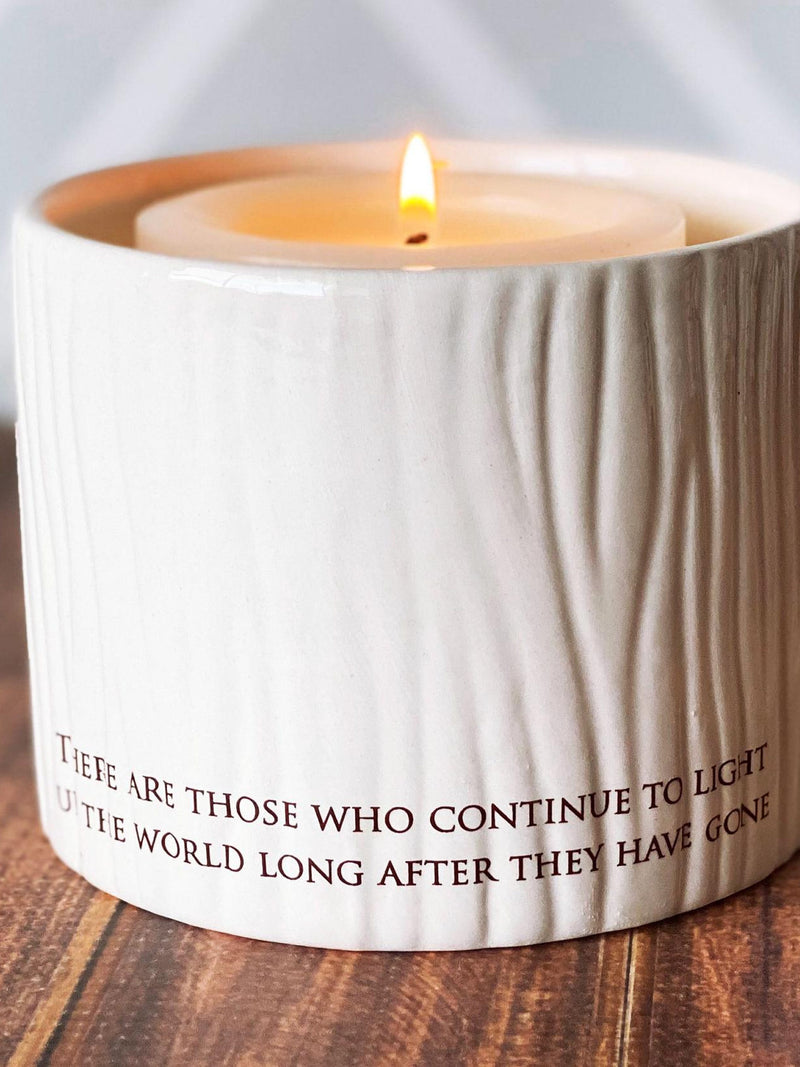 Sympathy Gift, Sympathy Candle, Personalized Sympathy Votive, Sympathy Vase, There are those who continue to light up the world ... sympathy flower