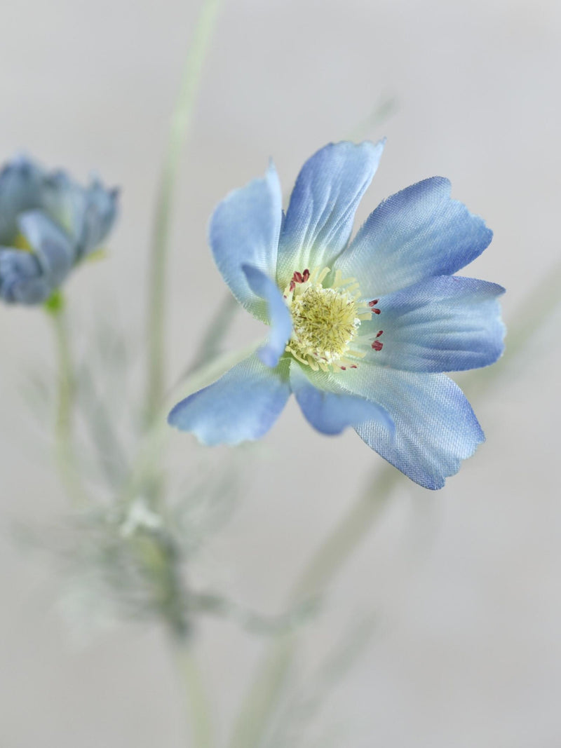 Faux Light Blue Cosmos Spray - High Quality Artificial Flower / Wedding / Bouquet / Living Room / Design / Home Decoration / Craft / Vase silk flower