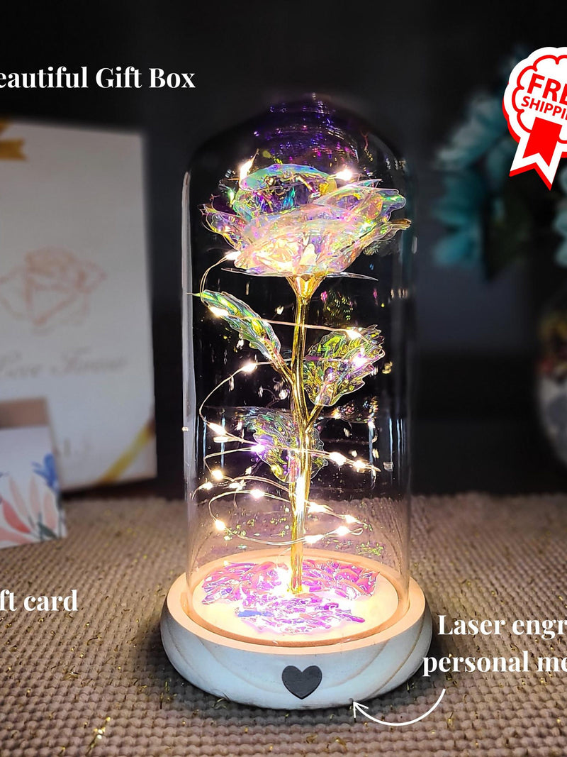 Personalized Galaxy Rose, Beauty and the Beast Rose, Enchanted Rose, Infinity Rose, Anniversary Gift, Valentines Day Gift for Her ANNIVERSARY