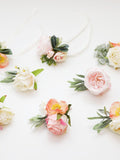 A&F  Wildflowers Boutonnieres, Bridesmaid  Wrist Corsage, Wrist flowers, Spring Summer Wedding, Flower accessories ,Groom Groomsmen wedding flower