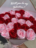 Personalized Eternal Roses Bouquet With Custom Message forever Flowers 60th Birthday Gift for Mom Anniversary Gift  valentine's day gift FLOWER DELIVERY