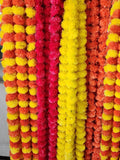 Artificial Marigold Flower Garland: Indian Wedding Diwali Decor - 4.5 ft house warming flower