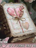 Shabby chic junk journal printable Pink romance mini bundle Digital victorian shabby papers Aesthetic half pages printful Love junkjournal Love Romance Flower