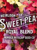 Heirloom Sweet Pea Seeds: Royal Blend, Fragrant Cottage Garden Flower seeds bulk