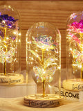 Galaxy Rose Flower Gifts,Personalized Galaxy Rose Night Light,Elegant Eternal Rose under Glass Dome,Mother's Day Gifts,Anniversary Gifts ANNIVERSARY