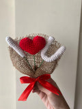 Crochet 'I Love You' Bouquet Pattern | Amigurumi Heart & Letters (Digital PDF) Love Romance Flower