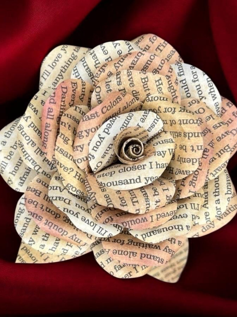Personalised Paper Rose | Anniversary Wedding Keepsake | Valentines day ANNIVERSARY