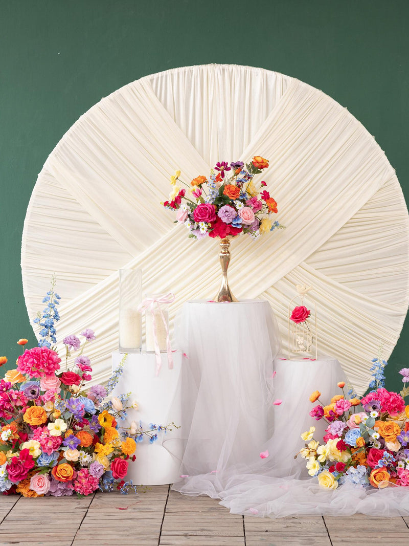 Colorful Peony Rose Wedding Flower Arrangement: Arch Decor Prop FLOWER DELIVERY