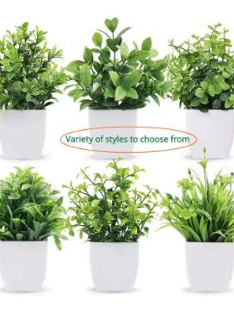 Artificial Small Green Plant Eucalyptus Flower Plant for Indoor Outdoor Home Bedroom Garden Decoration Supplies Craft Supplies Gift Ideas faux plants
