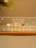 Personalized Gifts for Mom,Grandma Gifts,Custom Flower Night Light,Mom Birthday Gift,Grandma's Garden,Gifts for Grandma from Grandkids birthday flower