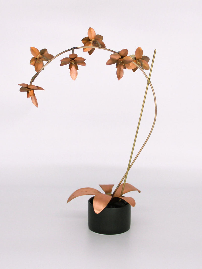 Metal Orchid #9 Copper Flower ANNIVERSARY