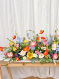 Wildflowers Table Runner, Fireplace Decor, Wildflowers Head Table Decor, Wedding Table Centerpieces,  Sweetheart Table Decor, Bridal Shower wedding flower
