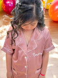 Custom Kids Satin Pajamas: Personalized Flower Girl Sleepwear FLOWER DELIVERY