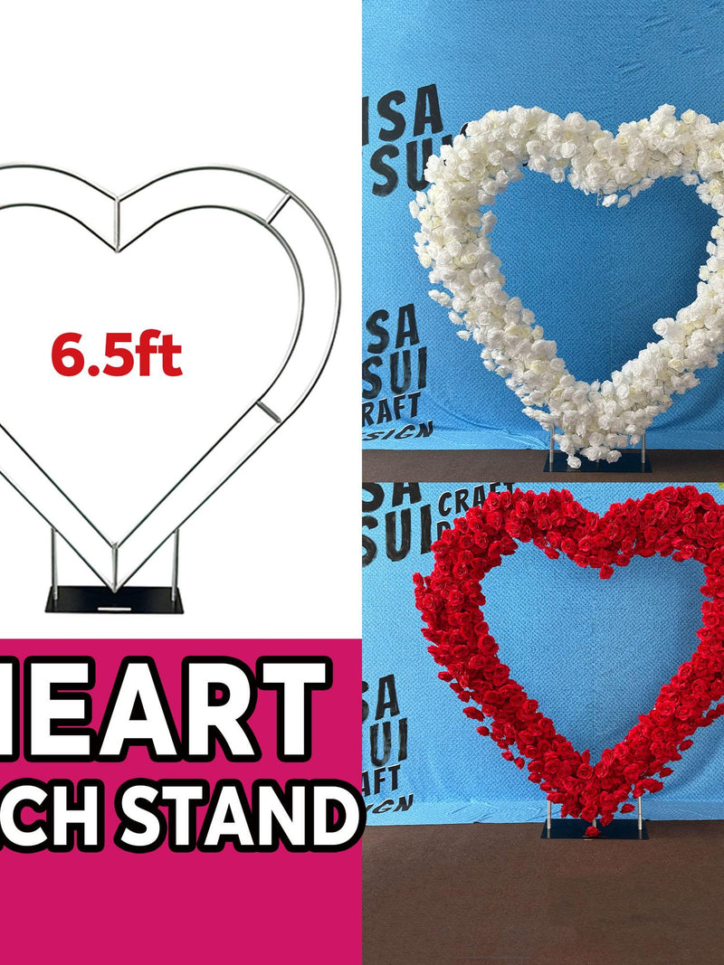 White heart shape flower arch stand wedding arch background party stage props decor Heart shape backdrop baby shower backdrop ANNIVERSARY