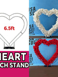 White heart shape flower arch stand wedding arch background party stage props decor Heart shape backdrop baby shower backdrop ANNIVERSARY