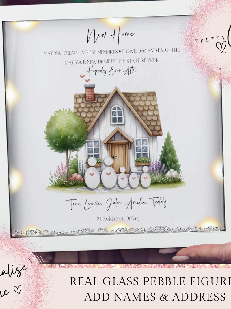 Personalised new home Gift, Couples Photo frame, Gift for Her, Newlywed gift, gifts for Her, moving house, House warming, First home gift house warming flower