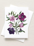 Hellebores Note Card flower spore
