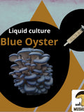 Organic Blue Oyster Mushroom Liquid Culture for Grain Spawn Inoculation- Grow mushrooms indoors flower spore