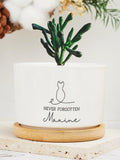 Personalized Memorial Plant Pot, Mini Plant Pot with Bamboo Tray, Never Forgotten Plant Pot, Custom Flower Pot, Sympathy Gifts for Dog Mom sympathy flower