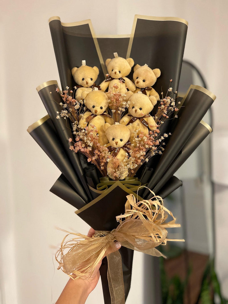 Teddy Bear Bouquet, Plush Teddy Bear Flower Bouquet, Valentine's Day, Birthday or Anniversary gift ANNIVERSARY
