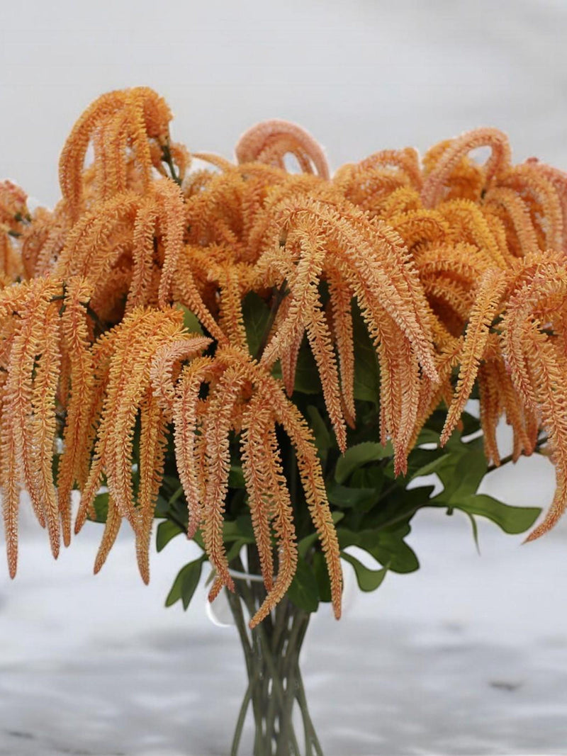 30" Faux Orange Amaranth Tails Branch: DIY Floral Arrangement faux plants