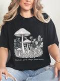 Mushroom Lover: Always Spore-taneous Fun Mushroom Graphic T- Shirt Unisex Garment-Dyed T-shirt flower spore