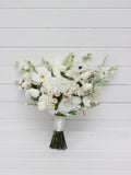 White bridal bouquet Spring summer flowers  Faux bouquet with anemones and tulips, daisies Wildflowers white bouquet Bouquet