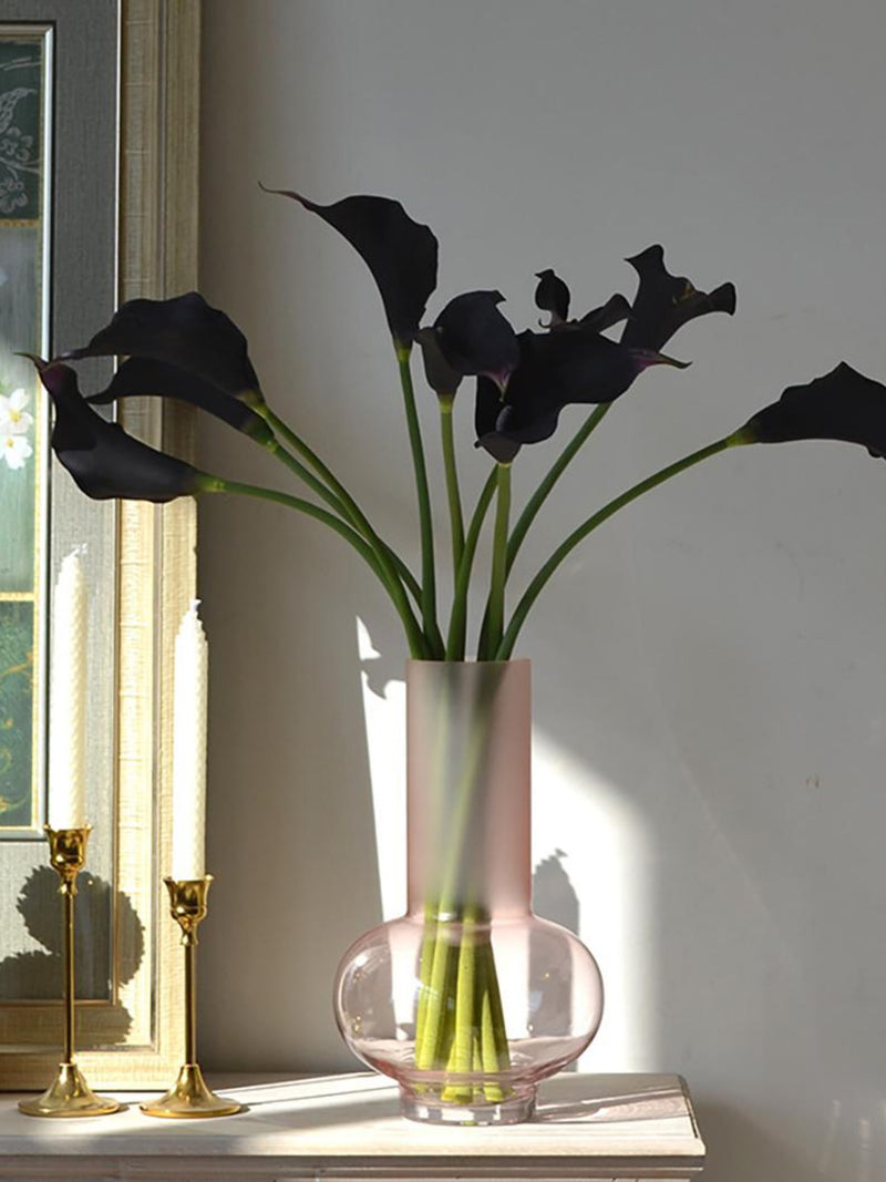 20'' Artificial Calla Lily_Real Touch Calla Lily_faux black flower_faux Flower Arrangements_DIY floral_Home Wedding Decor faux plants