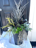Faux Succulent Drop in Planter, Modern planter for porch, Front door planters, succulent pot filler, Artificial porch pot, faux plants