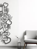 LOVE Hearts Flowers SVG Wall Art | Romantic One-Layer Cut File for CNC Laser Cutting | Cricut Dxf Pdf Ai Cdr Svg Digital Download for Couple Love Romance Flower