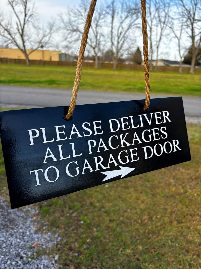 Wood Package Delivery Sign, Weather Resistant FLOWER DELIVERY