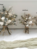 Everlasting Dried Flower Arrangement, White Ivory Green sage Rose Fern Eucalyptus, Daisy Wedding Bouquet, petalsofhannah, forever bouquet Bouquet
