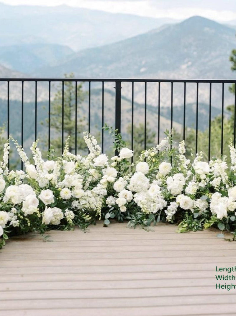 Wedding Aisle Flower Arrangement, Pastel Wildflower Arch Corner Swag wedding flower