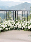 Wedding Aisle Flower Arrangement, Pastel Wildflower Arch Corner Swag wedding flower
