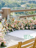 Pastel Wildflower Wedding Aisle Flower Arrangement: Spring Ceremony Decor wedding flower