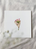 Flower romance: delicate peonies in a bouquet | Miniature art print | Print after my original watercolor | DelicateAesthetic Love Romance Flower