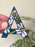 No nails small mosaic house letter, postbox letter house warming flower