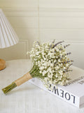 White gypsophila lavender dried flower bouquet, white romantic bridal bouquet, handmade custom wedding bouquet, birthday anniversary gift Bouquet