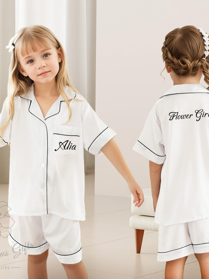 Flower Girl PJs, Custom Matching Junior Bridesmaid Pajamas, Flower Girl Proposal, Sweet 16 Birthday Gifts wedding flower