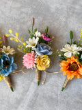 Colorful Wildflower Boutonniere: Rustic Spring Wedding wedding flower