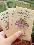 Bulk Baby Shower Seed Packet Favors/A Little Wildflower Is On The Way/Baby Shower Envelope with Mixed Seeds/Baby In Bloom/Welcome Baby Favor seeds bulk
