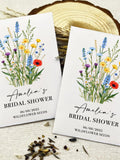Custom Bridal Shower Wildflower Seed Packets, Bulk Weddding Seed Packet Favors for Guests, Personalized Seed Favors for Bridal Shower Party seeds bulk