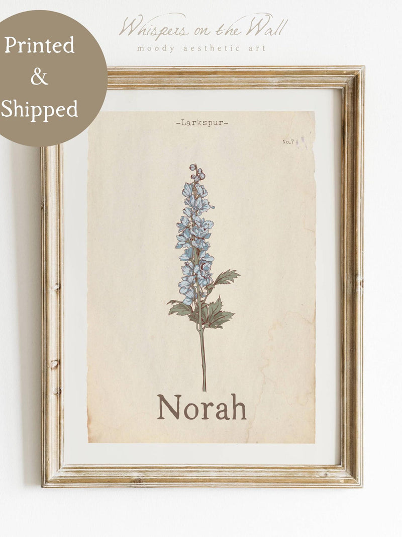 Personalized Birth Month Flower Print July Flower of the Month Poster Floral Custom Name Wall Art  Gift for Newborn Baby Artwork for Bedroom birthday flower