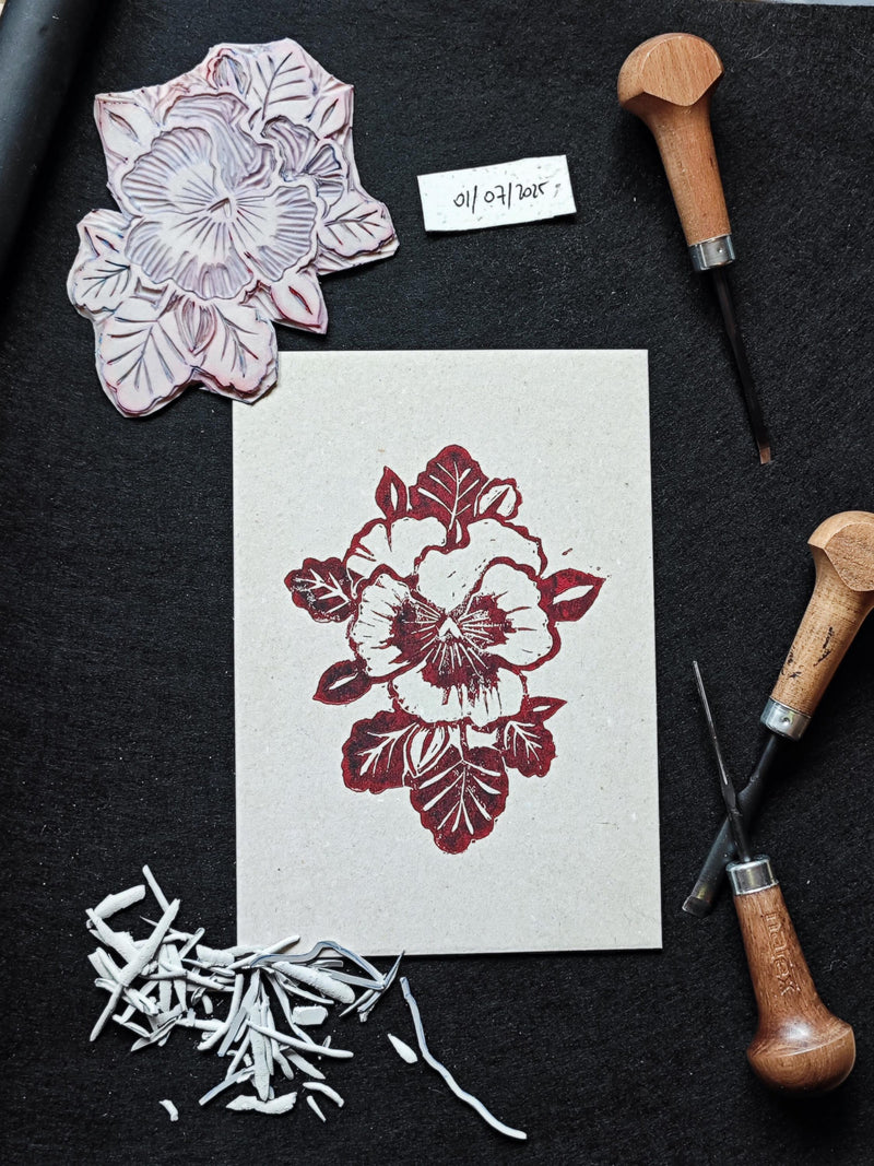 linocut flower flower spore