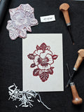 linocut flower flower spore