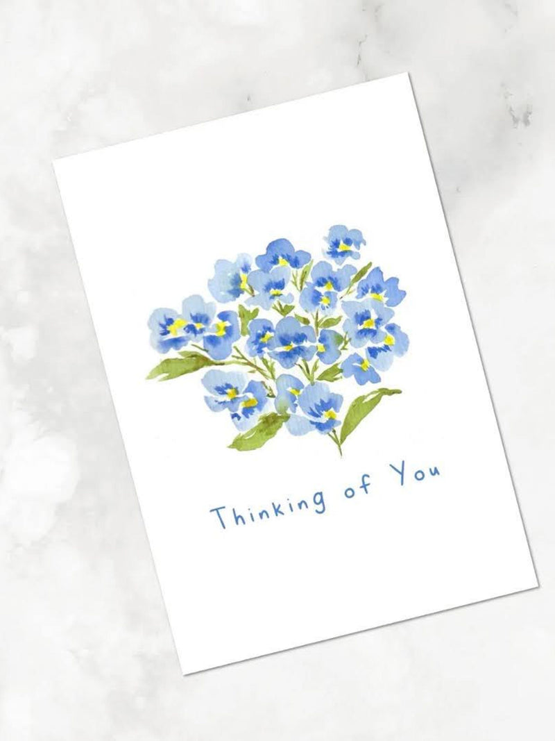 Thinking of You sympathy Card| hand drawn, gift, flower, floral, painted, watercolor, condolences, funeral, loss, pet, parent, spouse, sorry sympathy flower